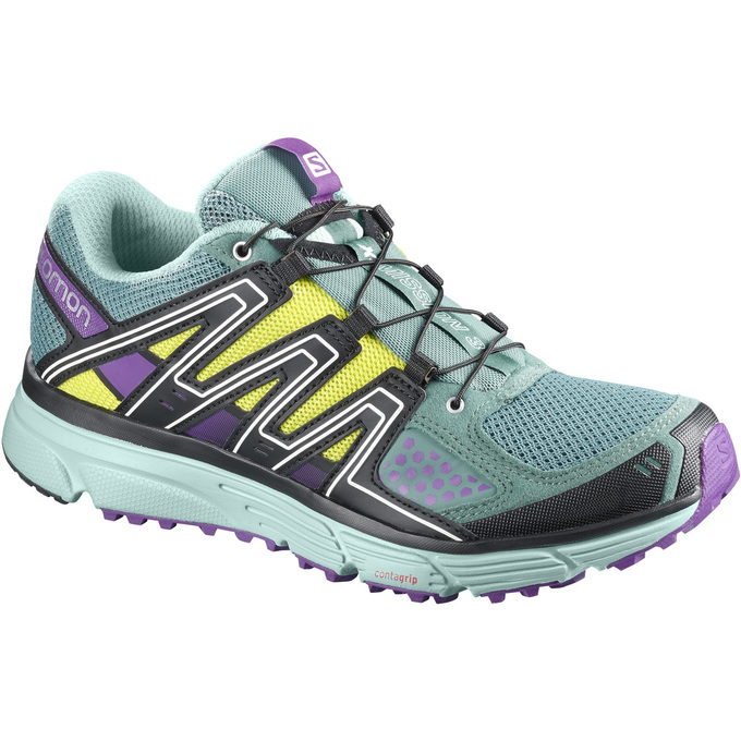 SALOMON X-MISSION 3 W Philippines - Women's Trail Running Shoes - Light Turquoise | 608342-BSE